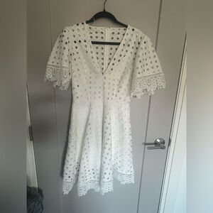 Elegant White Lace Dress